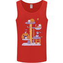 Cat Villians Funny Halloween Horror Mens Vest Tank Top Red