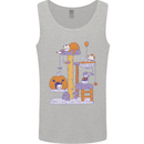 Cat Villians Funny Halloween Horror Mens Vest Tank Top Sports Grey