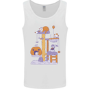 Cat Villians Funny Halloween Horror Mens Vest Tank Top White