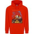 Cat Wars Funny Sci-Fi Childrens Kids Hoodie Bright Red