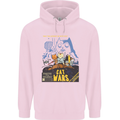 Cat Wars Funny Sci-Fi Childrens Kids Hoodie Light Pink