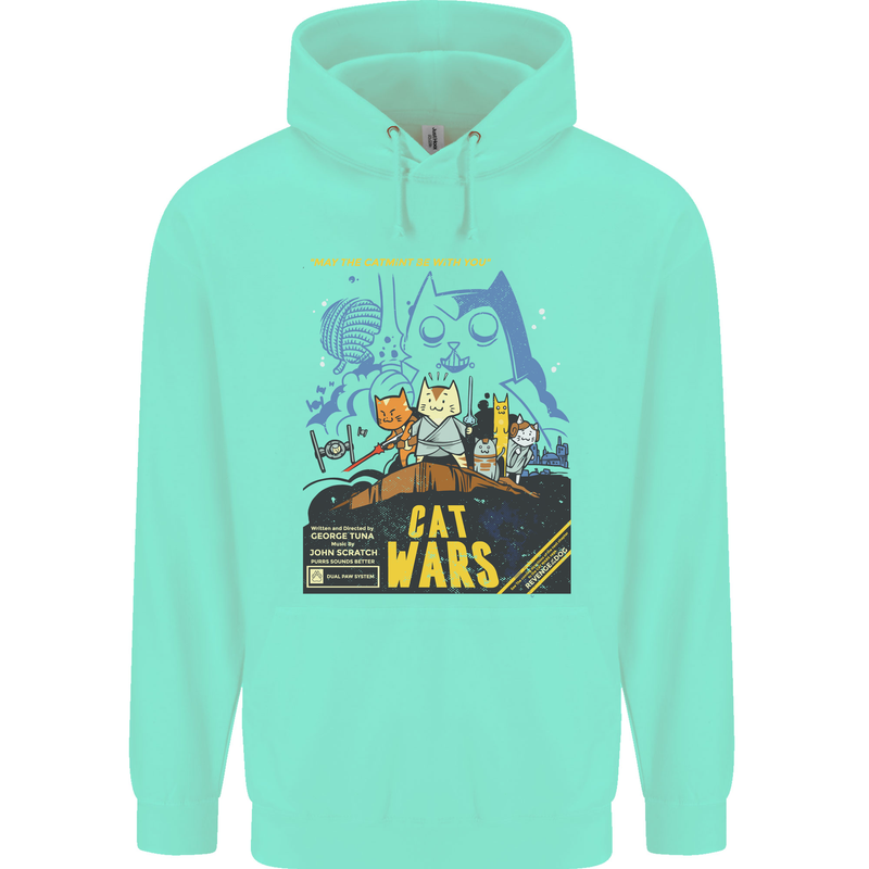 Cat Wars Funny Sci-Fi Childrens Kids Hoodie Peppermint
