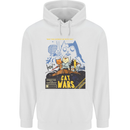 Cat Wars Funny Sci-Fi Childrens Kids Hoodie White