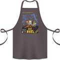Cat Wars Funny Sci-Fi Cotton Apron 100% Organic Dark Grey