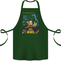 Cat Wars Funny Sci-Fi Cotton Apron 100% Organic Forest Green