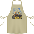 Cat Wars Funny Sci-Fi Cotton Apron 100% Organic Khaki