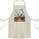 Cat Wars Funny Sci-Fi Cotton Apron 100% Organic Natural