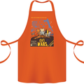 Cat Wars Funny Sci-Fi Cotton Apron 100% Organic Orange