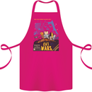 Cat Wars Funny Sci-Fi Cotton Apron 100% Organic Pink