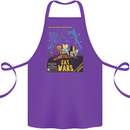 Cat Wars Funny Sci-Fi Cotton Apron 100% Organic Purple