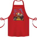 Cat Wars Funny Sci-Fi Cotton Apron 100% Organic Red