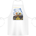 Cat Wars Funny Sci-Fi Cotton Apron 100% Organic White