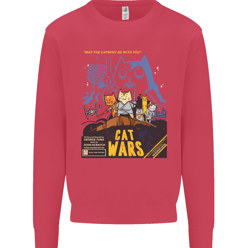 Cat Wars Funny Sci-Fi Kids Sweatshirt Jumper Heliconia