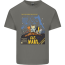 Cat Wars Funny Sci-Fi Kids T-Shirt Childrens Charcoal