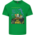 Cat Wars Funny Sci-Fi Kids T-Shirt Childrens Irish Green
