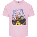 Cat Wars Funny Sci-Fi Kids T-Shirt Childrens Light Pink