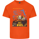 Cat Wars Funny Sci-Fi Kids T-Shirt Childrens Orange