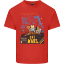 Cat Wars Funny Sci-Fi Kids T-Shirt Childrens Red