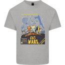 Cat Wars Funny Sci-Fi Kids T-Shirt Childrens Sports Grey
