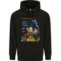 Cat Wars Funny Sci-Fi Mens 80% Cotton Hoodie Black