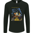 Cat Wars Funny Sci-Fi Mens Long Sleeve T-Shirt Black