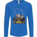 Cat Wars Funny Sci-Fi Mens Long Sleeve T-Shirt Royal Blue