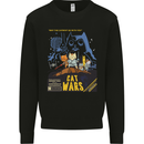 Cat Wars Funny Sci-Fi Mens Sweatshirt Jumper Black
