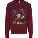 Cat Wars Funny Sci-Fi Mens Sweatshirt Jumper Maroon