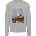 Cat Wars Funny Sci-Fi Mens Sweatshirt Jumper Sports Grey