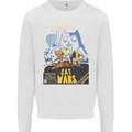 Cat Wars Funny Sci-Fi Mens Sweatshirt Jumper White