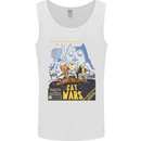 Cat Wars Funny Sci-Fi Mens Vest Tank Top White