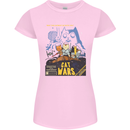 Cat Wars Funny Sci-Fi Womens Petite Cut T-Shirt Light Pink