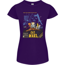 Cat Wars Funny Sci-Fi Womens Petite Cut T-Shirt Purple