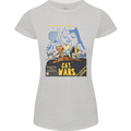 Cat Wars Funny Sci-Fi Womens Petite Cut T-Shirt Sports Grey