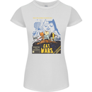 Cat Wars Funny Sci-Fi Womens Petite Cut T-Shirt White