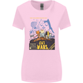 Cat Wars Funny Sci-Fi Womens Wider Cut T-Shirt Light Pink
