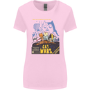 Cat Wars Funny Sci-Fi Womens Wider Cut T-Shirt Light Pink
