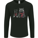 Cat & Dog Union Jack Scarf German Shepherd Mens Long Sleeve T-Shirt Black