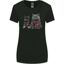 Cat & Dog Union Jack Scarf German Shepherd Womens Wider Cut T-Shirt Black