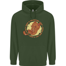 Cat & Pizza Anti Valentines Singles Day Childrens Kids Hoodie Forest Green