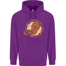 Cat & Pizza Anti Valentines Singles Day Childrens Kids Hoodie Purple