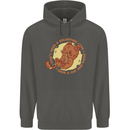 Cat & Pizza Anti Valentines Singles Day Childrens Kids Hoodie Storm Grey