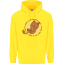 Cat & Pizza Anti Valentines Singles Day Childrens Kids Hoodie Yellow