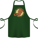 Cat & Pizza Anti Valentines Singles Day Cotton Apron 100% Organic Forest Green