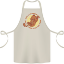 Cat & Pizza Anti Valentines Singles Day Cotton Apron 100% Organic Natural