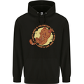 Cat & Pizza Anti Valentines Singles Day Mens 80% Cotton Hoodie Black