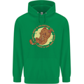 Cat & Pizza Anti Valentines Singles Day Mens 80% Cotton Hoodie Irish Green