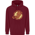 Cat & Pizza Anti Valentines Singles Day Mens 80% Cotton Hoodie Maroon