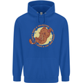 Cat & Pizza Anti Valentines Singles Day Mens 80% Cotton Hoodie Royal Blue