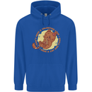 Cat & Pizza Anti Valentines Singles Day Mens 80% Cotton Hoodie Royal Blue